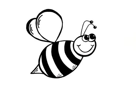 Drawing Lesson: How to Draw a Bumble Bee - YouTube Bee Drawing Easy, Beehive Drawing, Bumblebee Drawing, Honey Bee Drawing, Bee Clip Art, Bee Outline, Bee Template, Black And White Bee, Bee Silhouette