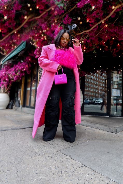 Pink Street Wear, Hot Pink Outfit, Laid Back Outfits, Pink Street, Wide Leg Cargo Pants, Street Wear Outfits, Fashion Content, Hello Fashion, Cargo Pocket