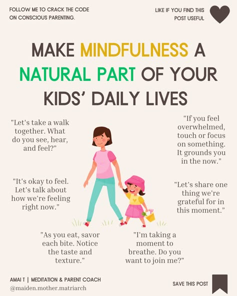 Teaching your child about MINDFULNESS is a powerful lesson about being in the moment.⁠ Integrating mindfulness into your parenting approach can have lasting positive effects on your children's mental, emotional, and physical health, setting a foundation for a more fulfilling and balanced life ❤️⁠ ✅ Become the parent your child NEEDS with the 'Amai T Method of Conscious Parenting'. Order your copy TODAY! ✅ ⁠ Conscious Parenting Tips, Parenting Psychology, Holistic Parenting, Being In The Moment, Parenting Methods, Positive Parenting Solutions, Parenting Knowledge, Intentional Parenting, Parenting Solutions