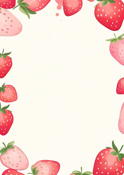 strawberry frame background Strawberry Invitation Template, Strawberry Prints, Strawberry Background, Creative Book Cover Designs, Funny Illustrations, Beautiful Borders, Creative Book Covers, Border Templates, Happy Funny