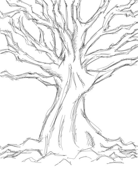 Tree Drawing Simple, Drawing Trees, Tree Drawings, Pencil Trees, Simple Tree, Tree Drawings Pencil, Tree Sketches, Plant Drawing, Sketches Simple