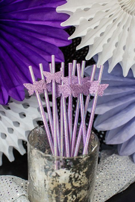 Butterfly Party Decorations. Butterfly Straws. Butterfly Baby - Etsy Adult Butterfly Party Theme, Purple And Silver Butterfly Birthday, Pink And Purple Decorations Party, Butterfly Birthday Party Decorations Diy, Butterfly Bachelorette Party, Purple Butterfly Birthday Theme, Butterfly Brunch, Birthday Decorations Butterfly, Party Decorations Butterfly