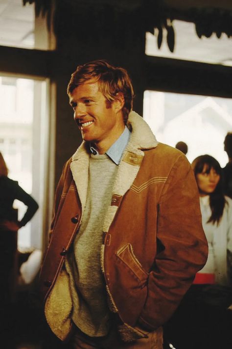 Robert Redford’s shearling jacket from Downhill Racer is your style inspiration | British GQ | British GQ Downhill Racer, Shearling Leather Jacket, Robert Redford, Gq Magazine, Actrices Hollywood, Steve Mcqueen, Men Fashion Casual Outfits, Shearling Jacket, Mode Inspiration