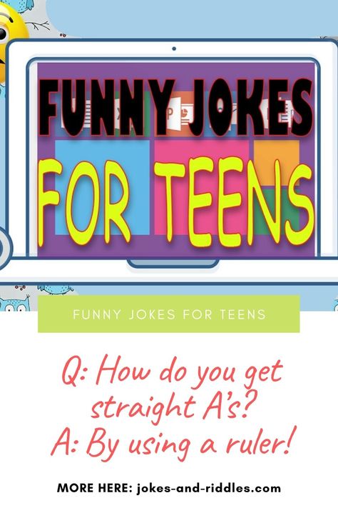 Jokes For Middle Schoolers, Teenage Jokes, Spring Jokes, Jokes For Teenagers, Kid Jokes, Funniest Short Jokes, Jokes For Teens, Good Jokes To Tell, Teenager Humor