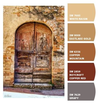 Low Country Paint Colors, Sedona Paint Colors, Sherwin Williams Rustic Paint Colors, Foyer Paint Colors, Indoor Paint Colors, Tuscan Colors, Mudslide, Best White Paint, Popular Paint Colors