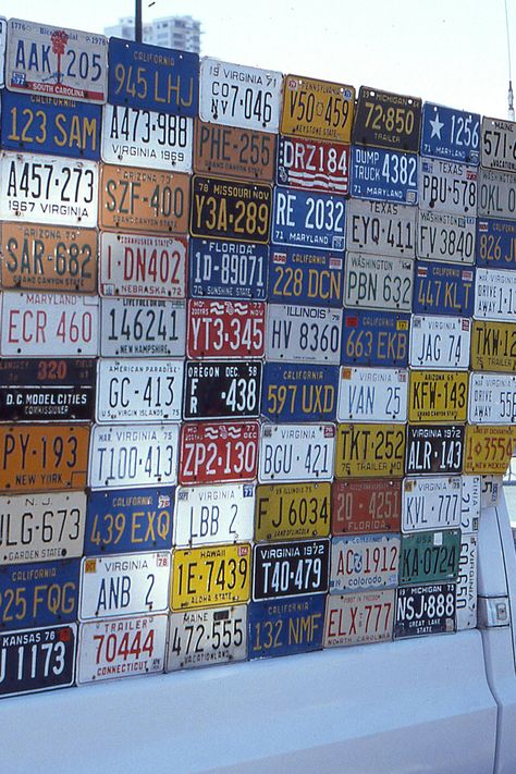 This Pin Shows Real Old Vintage And Antique License Plates In Action With A Side Of A White Truck With A Camper Top In The Shape Of An "L" Covered With License Plates! Exclusively At ShopLicensePlates.com, 20+ Years In Business And Over 30K License Plates In Stock And Available Now! Texas Truck, Old License Plates, Vintage License Plates, Plates For Sale, License Plates, Decorating Tips, License Plate, The Collector, Blog Post