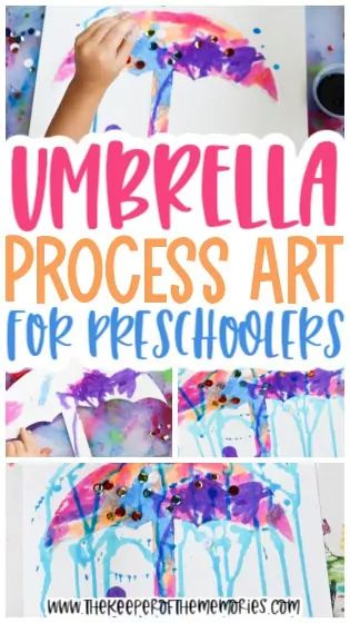 Practice visual arts and fine motor skills with your preschoolers while exploring the outdoors with this Umbrella Painting for Kids. Don't forget to add this fun painting for kids activity to your next nature preschool theme. #umbrella #painting #weather #water #rain #preschool #processart Weather Crafts Preschool, Weather Lesson Plans, Rain Crafts, Welcome April, Weather Activities Preschool, Nature Preschool, April Preschool, Weather Lessons, Umbrella Craft