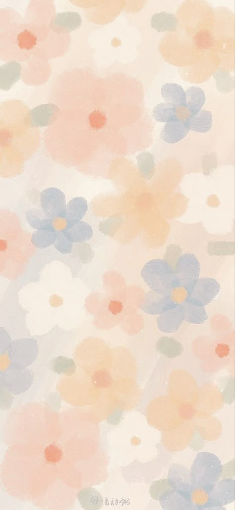 Cute Wallpapers Floral, Subtle Flower Wallpaper, Pastel Flowers Background, Non Directional Wallpaper, Cute Phone Backgrounds Simple, Hydrangea Phone Wallpaper, Summer Simple Wallpaper, Light Colored Wallpaper, Ipad Wallpaper Flowers