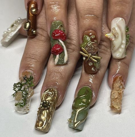 Rock Nails, Hippie Nails, Claw Nails, Crazy Nails, Really Cute Nails, Acrylic Nails Coffin Pink, Unique Acrylic Nails, Short Acrylic Nails Designs, Fire Nails