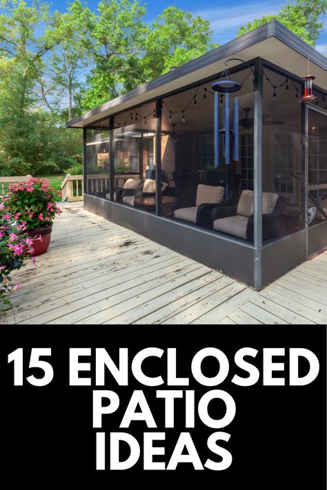 Enclosed Patio Ideas, Diy Patio Ideas, Design Per Patio, Backyard Covered Patios, Patio Remodel, Patio Grande, Outdoor Lounge Area, Patio Enclosures, Enclosed Patio