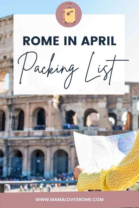 Italy Packing List Spring, Rome Travel Outfits, Day Trip Packing List, Rome Packing List, Rome In April, Rome Italy Outfits, What To Wear In Rome, Italy In April, Packing List Spring