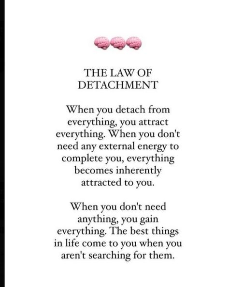 The Law of Detachment. The Laws Of Detachment, Mastering Detachment, Laws Of Detachment, Practice Detachment, Law Of Detachment, Angel Numbers, Keep In Mind, Self Development, Self Improvement