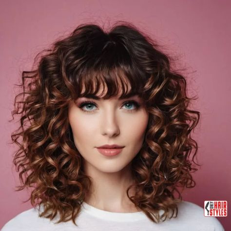 14. Fine Curly Hair with Bangs | 60 Best Curly Hairstyles With Bangs For A Stunning Look! Welcome to the world of irresistible curls and chic bangs! If you're ready to embrace a bold and beautiful transformation, you've come to the right place. In this comprehensive guide, we'll navigate the exciting realm of curly hairstyles with bangs, showcasing the 60 best. Straight Bangs Curly Hair Natural Curls, Thick Curly Hair With Bangs, Long Curly Haircuts With Bangs, Medium Length Curly Hair With Bangs, Curly Hair Styles With Bangs, Shoulder Length Curly Hair With Bangs, Straight Bangs Curly Hair, Curly Hair With Straight Bangs, Curly Hair With Fringe