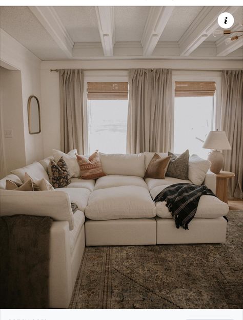 Cozy Modern Farmhouse Living Room, Cozy Modern Farmhouse, Modern Farmhouse Living, Modern Farmhouse Living Room, Farmhouse Living Room, Living Room Sectional, Living Room Inspo, Farmhouse Living, My Design