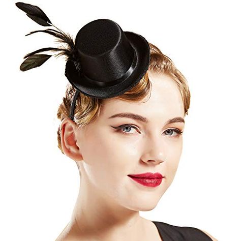 Avea Trotter, Alice N Wonderland, Derby Tea Party, Downton Abbey Party, Top Hat Fascinator, Top Hats For Women, Top Hat Costume, Natural Hair Movement, Crazy Hat