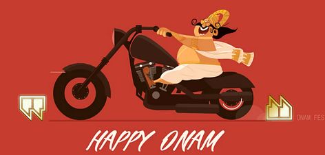 King Mahabali joyride Onam Festival Cartoon, Onam Ideas, Happy Onam Images, Onam Images, Minion Wallpaper Iphone, Happy Onam Wishes, Aditya Seal, Advertising Campaign Design, Clash Royale Wallpaper