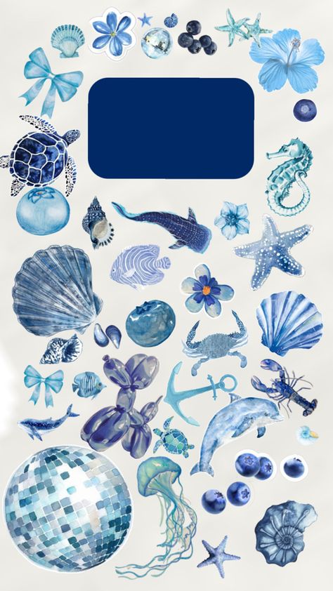 Homescreen Wallpaper Aesthetic Blue, Summer Wallpaper Iphone Blue, Wallpaper Ipad Preppy, Blue Wallpaper Ocean, Summer Prints Wallpaper, Beachy Wallpaper, Helloween Wallpaper, Whats Wallpaper, Iphone Wallpaper Preppy