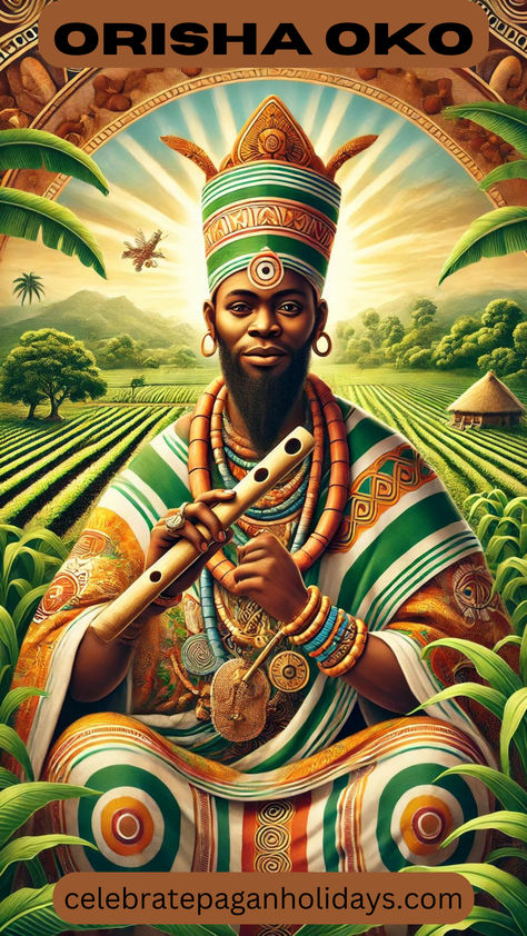 Yoruba god of agriculture in a field Orishas Deities, Yoruba Deities, Yoruba Orishas, Pagan Holidays, African Mythology, Yoruba People, Western Region, Tarot Spreads, Gods And Goddesses