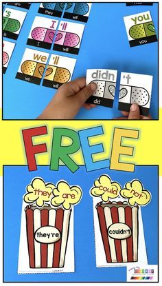 These adorable lessons and activities are the perfect way to teach students about contractions - FREE worksheets and activities - slideshow - anchor charts - literacy centers - games and printables - perfect for first grade second grade or third grade - how to make a contraction from two words - using an apostrophe - grammar can be fun and engaging #firstgradegrammar #grammar #secondgradegrammar Contractions Anchor Chart, Second Grade Centers, 2nd Grade Centers, Anchor Charts First Grade, 1st Grade Centers, Centers First Grade, Activities For First Grade, First Grade Lessons, Phonics Centers