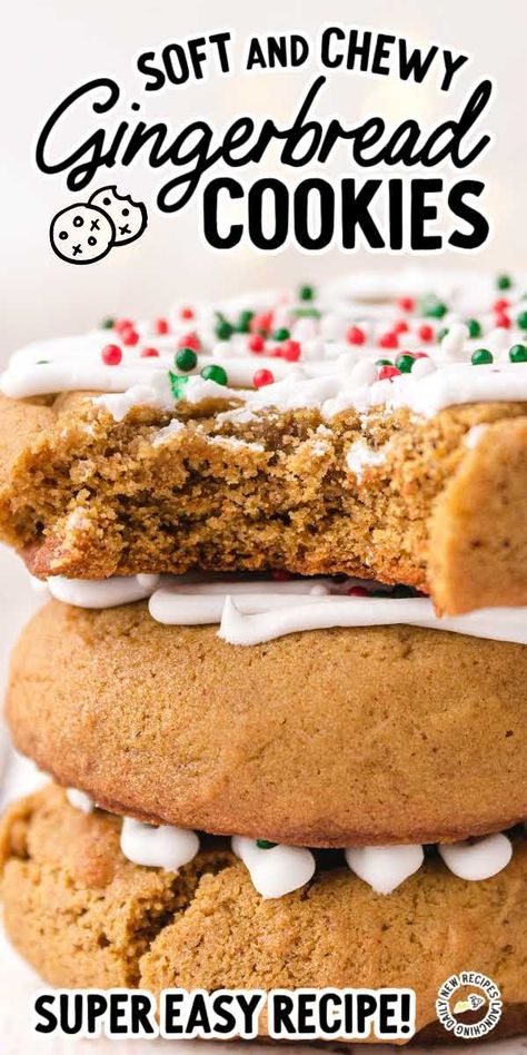 These simple and delicious soft gingerbread cookies are packed with spice and sweetness making them the best homemade holiday treat to enjoy. Soft And Chewy Gingerbread Cookies, Chocolate Chip Cookie Bowls, Cardamom Spice, Soft Gingerbread, Chewy Gingerbread Cookies, Gingerbread Dough, Soft Gingerbread Cookies, Ginger Bread Cookies Recipe, Gingerbread Recipe