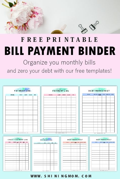 Free monthly bill payment log printable Pay Bills Organizer, Bills And Budget Organizer, Bill Pay Calendar Free Printable, Bill Paying Organization, Payment Tracker Printables Free, Diy Bill Organizer, Free Bill Tracker Printable, Bill Organizer Printable, Monthly Bills Template