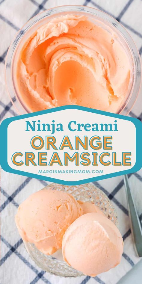 It's easy to make this Ninja Creami orange ice cream, using orange soda! It's a light and creamy treat, with the flavor of an orange soda float. Orange Cream Ice Cream, Homemade Ice Cream Recipes For Ice Cream Maker, Orange Dreamsicle Ice Cream, Homemade Orange Ice Cream, Orange Creamsicle Ice Cream Recipe, Ice Cream Recipes For Ice Cream Maker, Ice Cream Machine Recipes, Creamsicle Ice Cream Recipe, Orange Ice Cream Recipe