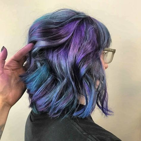 💙💜 Mermaid Hair 💜💙 • • • Color done by @delilacutsanddyes  #johndahersalon #mermaidhair #bluesandpurples #pulpriot #perfectblend #colormelt… Cloud Hair, Mermaid Hair Color, Pulp Riot Hair Color, Pulp Riot Hair, Rainbow Hair Color, Multi Colored Hair, Unicorn Mermaid, Pulp Riot, Extension Hair