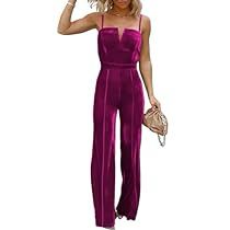 Red Velvet Jumpsuit, Luxurious Wardrobe, Burgundy Jumpsuit, Velvet Sleeve, Velvet Jumpsuit, Party Kleidung, Red Jumpsuit, Style Upgrade, Wide Leg Jumpsuit