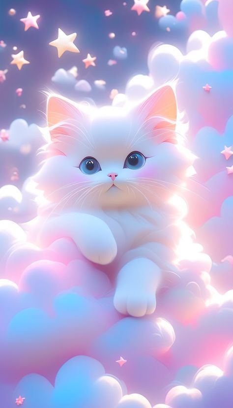 Buku Diy, Cat Phone Wallpaper, Kitten Wallpaper, Whatsapp Wallpaper Cute, Cute Mobile Wallpapers, Cat With Blue Eyes, Cute Animal Clipart, Cute Cat Wallpaper, Cute Cats Photos