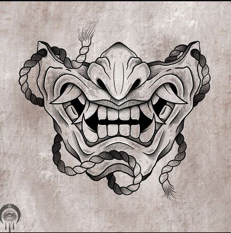 Tattoo designs gallery🖼🎨 on Instagram: “Follow @ta2.idea nice ideas from @canehotattoo . . . . If you want to order your custom tattoo design contact us @hardstudio_…” Demon Mask, Oni Mask, Japanese Tattoos, Japanese Tattoo Art, Japanese Tattoo, Tattoo Idea, A Drawing, Tattoo Inspo, Tattoo Art