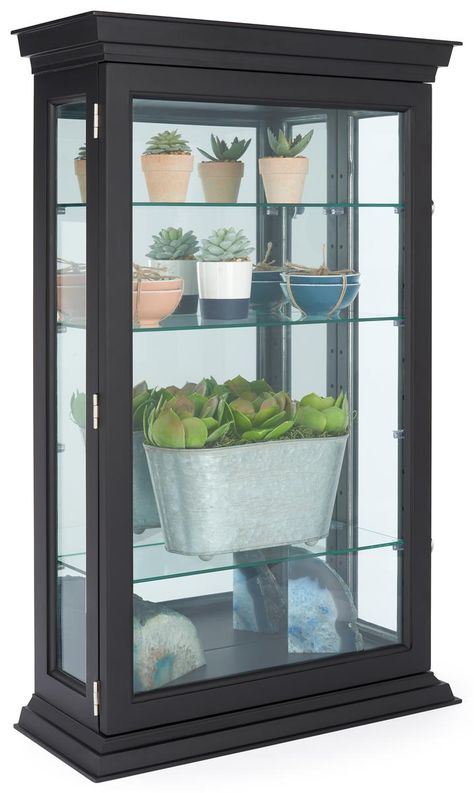 Curio Cabinet Displays, Wall Mounted Display Case, Cabinet Glass Doors, Trade Show Displays, Tempered Glass Shelves, Installing Cabinets, Trade Show Display, Display Cases, Curio Cabinet