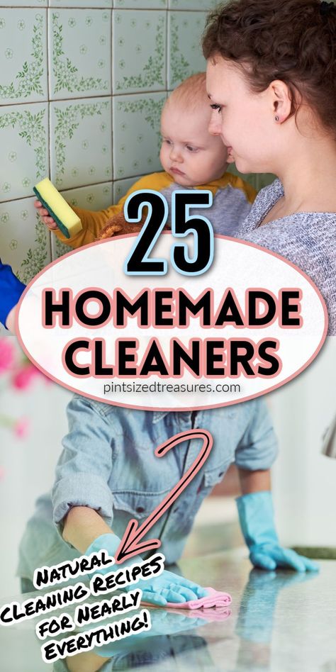 Life gets messy, and so does your home, especially with children. Be prepared with these easy, homemade cleaning solutions from Pint-sized Treasures that work! Whether the solution contains essential oils, lemon peels, or orange peels, these are some of the best DIY cleaners. Get ready to make your home shine! Homemade All Purpose Cleaner, Diy Cleanser, All Natural Cleaning Products, Lemon Peels, Homemade Cleaning Supplies, Natural Cleaning Recipes, Baking Soda Vinegar, Orange Peels, Home Materials