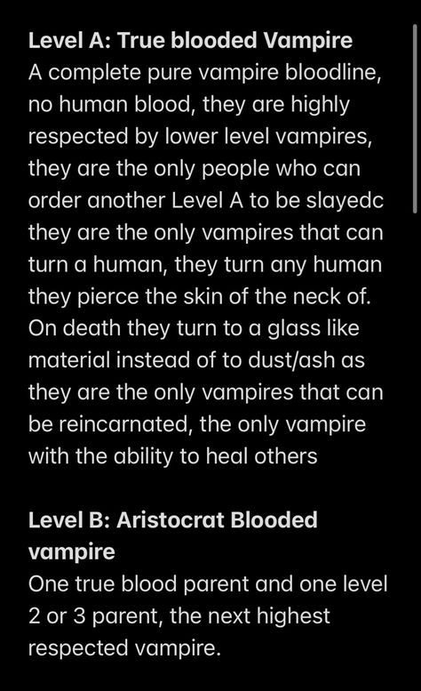 Feel free to reference or use this for your vampire universes How To Write A Vampire Story, How To Write Vampires, Facts About Vampires, Vampire Hierarchy, Vampire Teeth Reference, Vampire Lore Ideas, Vampiress Aesthetic, Vampire Powers List, Blood Powers Art