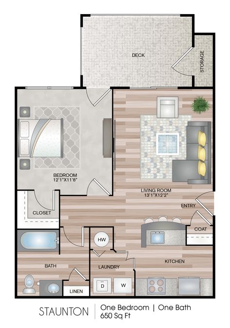 Apartment Layouts 1 Bed, One Bed Apartment Floor Plan, I Bedroom Apartment Layout, One Floor Apartment Design, 1 Bed Apartment Floor Plan, Apartment Floor Plans One Bedroom, Cute Apartment Layout, 1 Bedroom Floor Plans Layout, 1 Room Apartment Layout