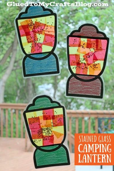 Stained Glass Camping, Camping Crafts Preschool, Camping Preschool, Camping Theme Preschool, Camping Crafts For Kids, Aesthetic Camping, Camping Classroom, Camping Theme Classroom, Lantern Craft