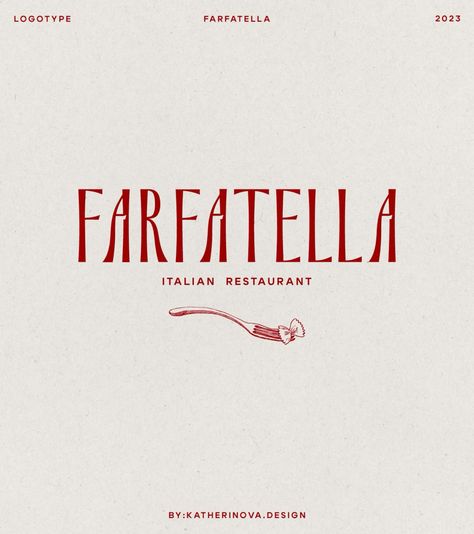 Logo for restaurant minimalistlogo #logodesigncompany #logodesignspecialist Premium Restaurant Branding, Italian Restaurant Brand Identity, Italian Restaurant Branding, Italian Branding, Restaurant Font, Logo For Restaurant, Italian Restaurant Logos, Resturant Logo, Italian Logo