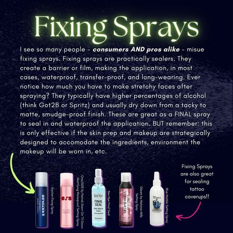 Did you know there’s a difference between SETTING, FINISHING & FIXING sprays?? Swipe to read the breakdown for each and see what my recommendations are! Be sure to save this post & share with a friend who needs to see this! 💄 Fixing Spray, Makeup Spray, Setting Spray, Did You Know, Spray, Reading, Makeup, Beauty, Instagram