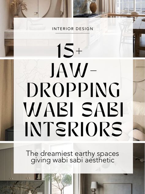 Love contemporary interior design? Then you already know wabi sabi interiors are absolutely trending for 2025 - but that's not the only reason why this is one of our fav home decor styles. Explore these gorgeous hand-picked spaces for the perfect wabi sabi house / wabi sabi design / wabi sabi decor and wabi sabi aesthetic in your own space! Wabi Sabi Eclectic Interior, Wabi Sabi Mirror Wall, Wasabi Sabi Design, Japandi Vs Wabi Sabi, Wabi Sabi Feature Wall, Wabi Sabi Landscape Design, Dark Wabi Sabi Interior, Wabi Sabi Studio Apartment, Wabi Sabi Powder Room