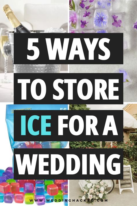 Discover the art of ice management for your dream DIY wedding! Master 5 innovative techniques to store ice for jaw-dropping ice sculptures, delectable ice cream bars and refreshing food stations. From ensuring perfect temperature control to creating dazzling ice displays, get your ultimate guide to ice perfection in an unforgettable wedding day! How To Store Drinks At A Party, Ice Containers For A Party, Ice Storage For Party, Serving Ice At A Party, Ice Bucket Ideas Drink Stations, Ice Bucket Ideas, Wedding Ice Bucket, Diy Party Bar, Large Ice Bucket