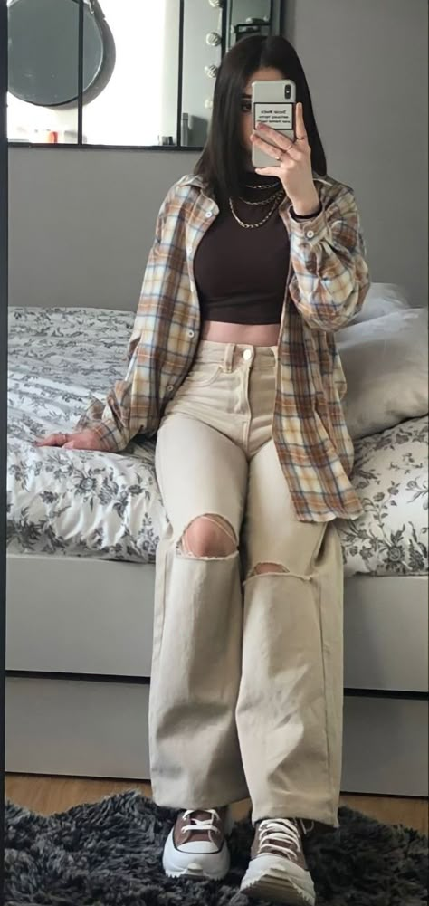 Chique Outfit, Casual College Outfits, Trendy Outfits For Teens, Everyday Fashion Outfits, Casual Day Outfits, Quick Outfits, Easy Trendy Outfits, Simple Trendy Outfits, Baggy Pants