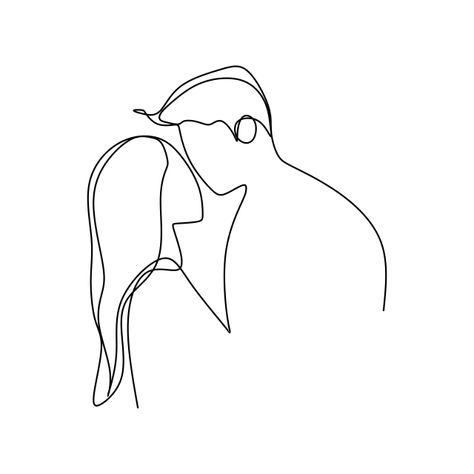 Line Art Couple, Minimal Drawings, Man Sketch, Single Line Drawing, Line Art Vector, Minimalist Line Art, Art Couple, One Line Art, Pola Sulam