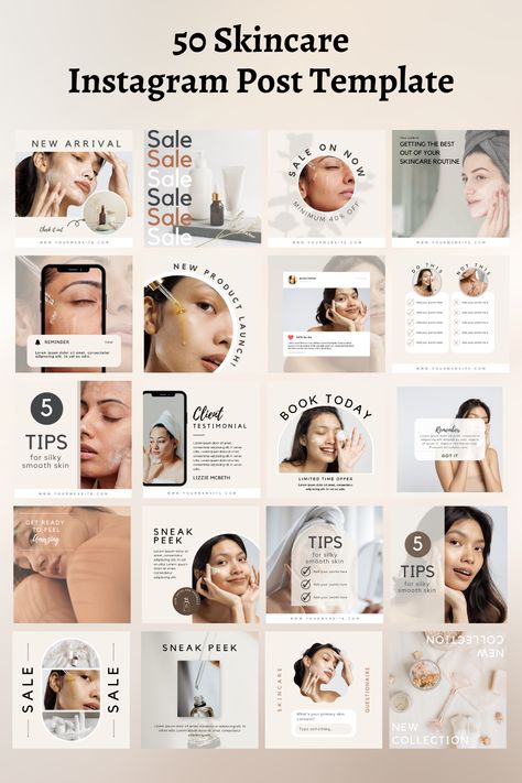 #Esthetician_Feed_Instagram #Canva_Skincare_Templates #Instagram_Template_Skincare #Skincare_Social_Media_Post_Design Canva Skincare Templates, Skincare Brand Instagram Feed, Medspa Instagram Feed, Skincare Social Media Posts, Skincare Instagram Posts, Skin Care Social Media Design, Skin Care Instagram Post Ideas, Skincare Posts For Instagram, Skin Care Social Media Post