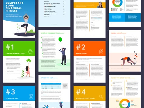 Financial Fitness eBook by Kevin Wolf on Dribbble Playbook Design Layout, Handbook Design Layout, E Book Design Layout, Financial Report Design, Ebooks Design Inspiration, Ebook Designs Layout, Handbook Design, Ebook Design Layout, Fitness Ebook