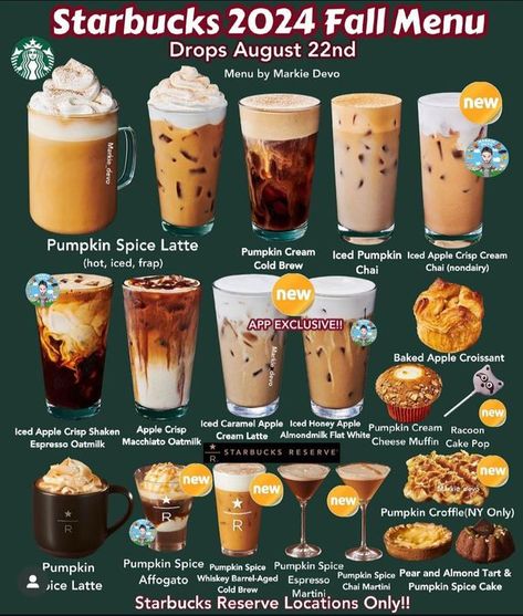 Starbucks 2.0 | I was originally only excited for the iced pecan crunch latte in September…but omgg that iced caramel apple latte | Facebook Starbucks Pecan Drink, Pear And Almond Tart, Pecan Crunch, Starbies Drinks, Starbucks Drinks Diy, Fall Menu, Spiced Pear, Muffin Cake, Caramel Latte