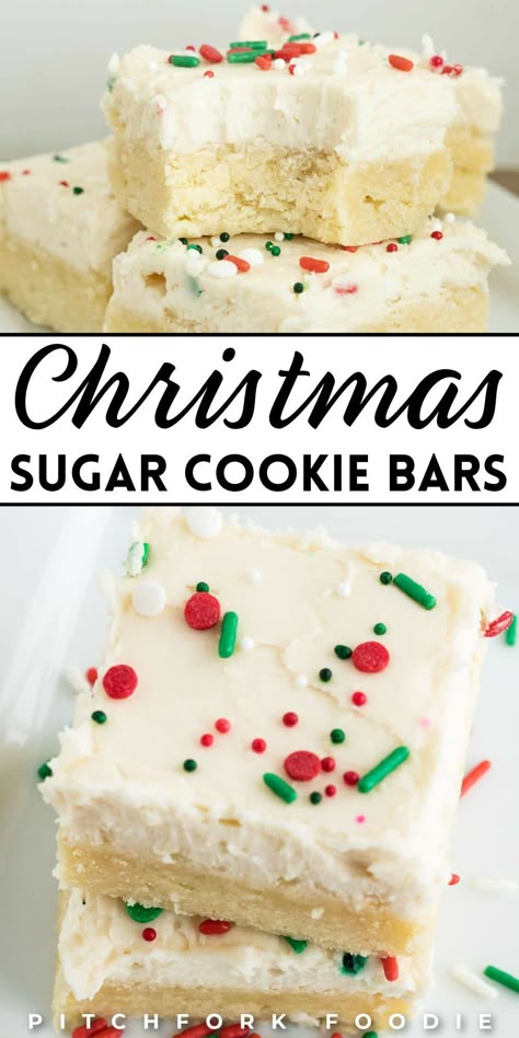 Christmas Snacks And Appetizers, Iced Sugar Cookie Bars, Cookie Cream Cheese Bars, Christmas Squares And Bars, Easy Holiday Desserts Thanksgiving, Healthy Snacka, Cookie Bars Christmas, Christmas Bar Cookies, Christmas Cookies Bars