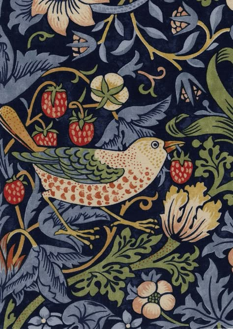 William Morris Fabric from Historic Style Kelmscott Manor, William Morris Wallpaper, Logos Retro, William Morris Patterns, Morris Wallpapers, Arte Grunge, William Morris Art, William Morris Designs, Golden Thread