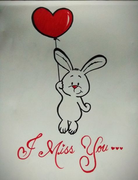 Miss You Sketch, Miss You Drawing Ideas, I Miss You Cute, Miss You Images, Gothic Drawings, You Doodle, Ill Miss You, Simple Line Drawings, Drawings Of Friends