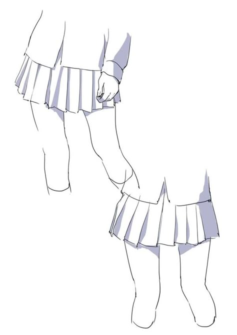 Pleated Skirt Drawing, Drawing Skirt, Female Skirt, Anime Skirts, Profile Anime, Manga Drawing Tutorials, Body Reference Drawing, Skirt Pencil, Drawing Anime Clothes