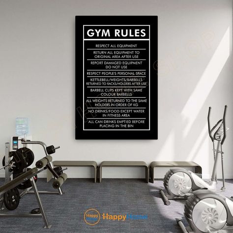 New! Gym Rules Wall Art Workout Room Decor Gym Poster Fitness Sign Prints Decor -PA79 was just added to eBay. Check it out! #eBay #eBaySeller Gym Rules Poster, Gym Rules, Workout Room Decor, Gym Motivational Quotes, Art Workout, Gym Pics, Quotes Canvas, Gym Poster, Art Gift Ideas