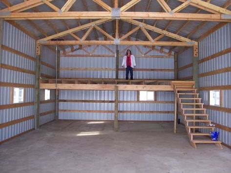 Barn Interior Design, Pole Barn Shop, Pole Barn Ideas, Pole Barn Designs, Pole Barn Plans, Pole Barn Garage, Plan Garage, Building A Pole Barn, Morton Building